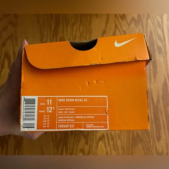 Size 11 Men Nike Zoom Rival XC Black/Gray Track Shoe's Spikes - Picture 7 of 7